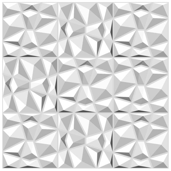 10 Placas Revestimento 3D Diamond para Parede (2,5m²) Premierdecor - Corte a Laser - 5