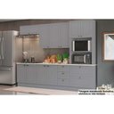 Ver imagem 1 de Kit Cozinha Modulada 7 Peças Americana (2aéreos+2balcões+1paneleiro+2complemento) Cz145 Cinza -
