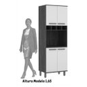 Ver imagem 4 de Torre 70cm 4 Portas com Nicho Micro-ondas Sara Perola Off - Luciane
