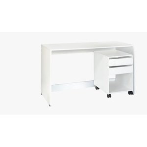 Mesa Reta Home Office Mart Home-Branco Liso