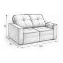 Ver imagem 4 de Sofá Namoradeira Retrátil Reclinável Sala Confortável e Reforçada Monaco