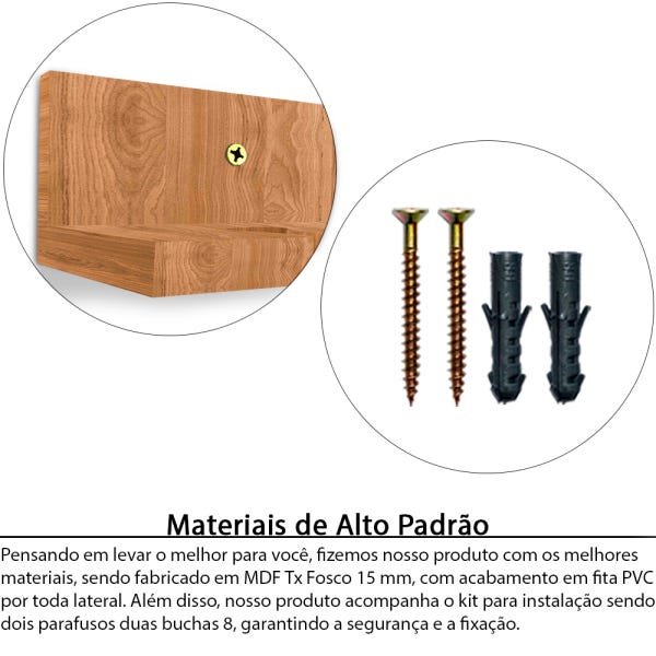 Suporte Para Pendurar Taças De Parede Suspenso Em Madeira Mdf - 4