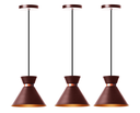 Ver imagem 1 de Kit 3 Pendentes Dubai 17cm Para Mesa Balcão Gourmet: Marrom com cobre