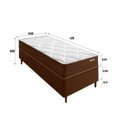 Ver imagem 3 de Conjunto Colchão Solteiro Vallery Pkt 10 Eps com Box Spring Luxo Marrom/Branco