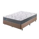 Ver imagem 1 de Cama Box Casal 138x188 Linho Marrom com Colchão Mola Ensacada