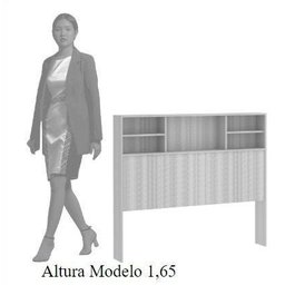 Cabeceira Cama Casal 1,45 100% Mdf - Cor Nature - Luciane Móveis - 4