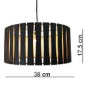 Ver imagem 4 de Lustre Luminária Pendente de Madeira MDF Mod. Madri Tabaco