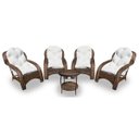 Ver imagem 1 de Conjunto Espreguiçadeira - 4 poltronas + 1 mesa redonda