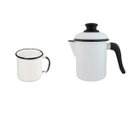 Ver imagem 1 de Leiteira e Caneca Qualidade em Agata- 900 Ml - Branca - Ewel Mae Agata
