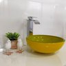 Kit Amarelo Cuba 30cm + Torneira Cascata Metal + Válvula - 3