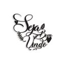 Ver imagem 1 de Seja Bem Vindo 33x31cm Lettering Aplique em Madeira MDF Parede