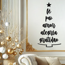 Ver imagem 3 de Árvore de Natal em Palavras - Quadro em Madeira Mdf - Apliques de Parede Decoração Lettering
