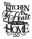 Ver imagem 1 de The Kitchen is the heart of the Home 49x59cm em Madeira MDF Escultura de Parede
