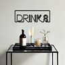 Drinks Lettering 43x10cm - Quadro em Madeira Mdf - Apliques de Parede - Decoração para Quarto e Casa - 1