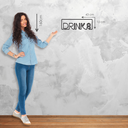 Ver imagem 4 de Drinks Lettering 43x10cm - Quadro em Madeira Mdf - Apliques de Parede - Decoração para Quarto e Casa