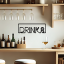 Ver imagem 2 de Drinks Lettering 43x10cm - Quadro em Madeira Mdf - Apliques de Parede - Decoração para Quarto e Casa