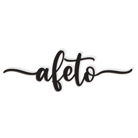 Afeto Lettering 43x13cm em Madeira MDF Apliques de Parede