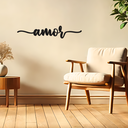 Ver imagem 2 de Amor Lettering 43x8cm - Quadro em Madeira Mdf - Apliques de Parede - Decoração para Quarto e Casa
