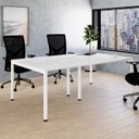 Ver mais imagens de Estação de Trabalho 3 Lugares 300x120cm Industrial Branco Yescasa