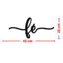 Ver imagem 3 de Fé Lettering 43x20cm - Quadro em Madeira Mdf - Apliques de Parede - Decoração para Quarto e Casa