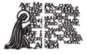 Ver imagem 1 de Ave Maria Oração GG 88x54cm LETTERING em Madeira Mdf Aplique de Parede