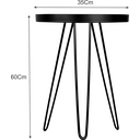 Ver imagem 6 de Conjunto Mesa Lateral Preta em Ferro com Tampo em Vidro