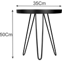 Ver imagem 5 de Conjunto Mesa Lateral Preta em Ferro com Tampo em Vidro