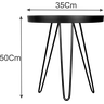 Conjunto Mesa Lateral Preta em Ferro com Tampo em Vidro - 5