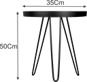 Ver imagem 5 de Conjunto Mesa Lateral Preta em Ferro com Tampo em Vidro