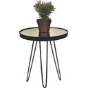 Ver imagem 3 de Conjunto Mesa Lateral Preta em Ferro com Tampo em Vidro