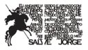 Ver imagem 2 de São Jorge Oração GG 96x53cm LETTERING em Madeira Mdf Aplique de Parede