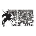 Ver imagem 2 de São Jorge Oração GG 96x53cm LETTERING em Madeira Mdf Aplique de Parede