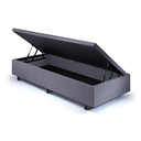 Ver imagem 3 de Cama Box Baú Solteirinho 78x188x42cm Suede com Pistão a Gás