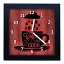 Ver imagem 2 de Relógio Decorativo Caixa Alta Tema Café 28x28 - QW29