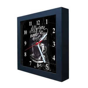 Relógio Decorativo Caixa Alta Tema Café 28x28 - QW30
