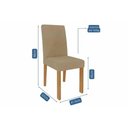 Ver imagem 2 de Conjunto: Mesa Sala Jantar Ester Tampo Madeirado C/ Vidro 210x100cm e 8 Cadeiras Maia Cinamomo/off