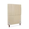 Cabeceira Estofada Solteiro Carla 90 Cm Linho Bege com Frames - 2