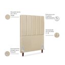 Ver imagem 4 de Cabeceira Estofada Solteiro Carla 90 Cm Linho Bege com Frames