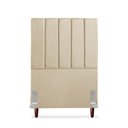 Ver imagem 1 de Cabeceira Estofada Solteiro Carla 90 Cm Linho Bege com Frames