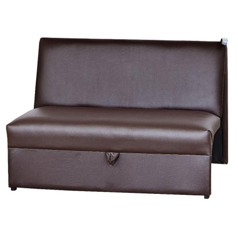 Sofá Cama 2 Lugares Compacro sem Braço 115 Larg Malu Matrix Cor:sintetico Marrom