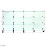 Balcão de Atendimento Modulado em Vidro com Rodízios - 2,00 X 1,00 X 0,40 - 2