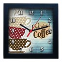 Ver imagem 2 de Relógio Decorativo Caixa Alta Tema Café 28x28 - QW38