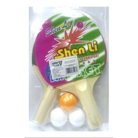 Raquete Ping Pong Tênis de Mesa 2 Raquetes 3 Bolinhas