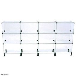 Balcão de Atendimento Modulado em Vidro - 2,00 x 1,00 X 0,40 - 1