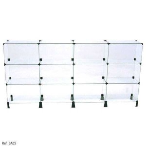 Balcão de Atendimento Modulado em Vidro - 2,00 x 1,00 X 0,40