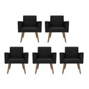 Ver imagem 2 de Kit 5 Poltronas: Elegância e Glamur Absolutos no Salão Preto