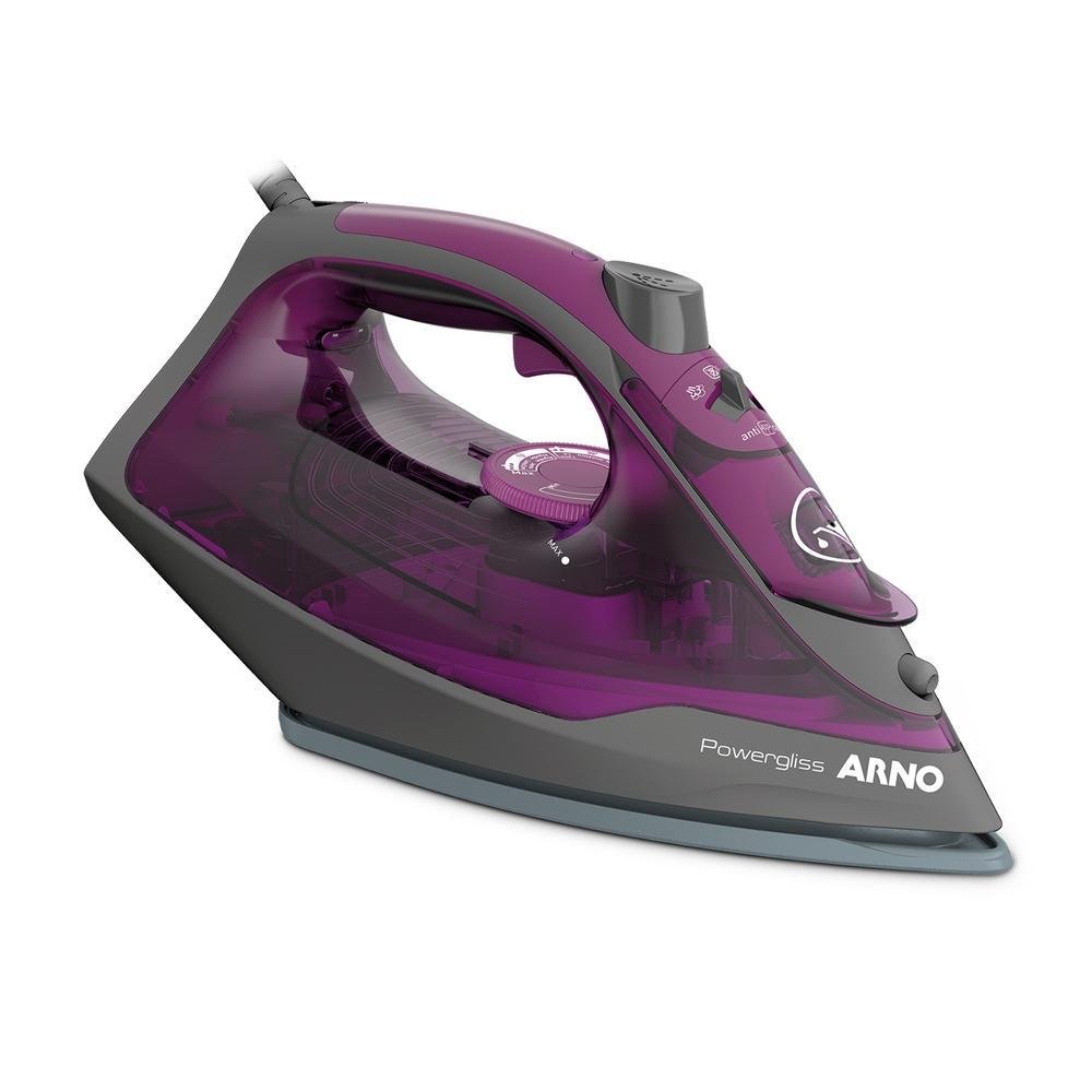 Ferro de Passar a Vapor Powergliss Cinza/roxo 1520w Arno