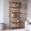 Ver imagem 1 de Estante 180 Cm 6 Prateleiras Palhinha Hanover/dourado 28965