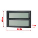 Ver imagem 4 de Basculante Alumínio 40 x 100 Elite V.Boreal Preto Brimak