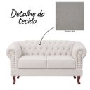 Ver imagem 6 de Namoradeira Chesterfield Duque 2 Lugares em Linho Marfim